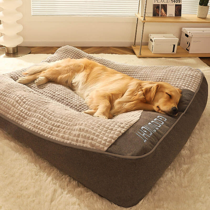 Large Thick Scratch-resistant Spine Protection Dog Cushion Bed