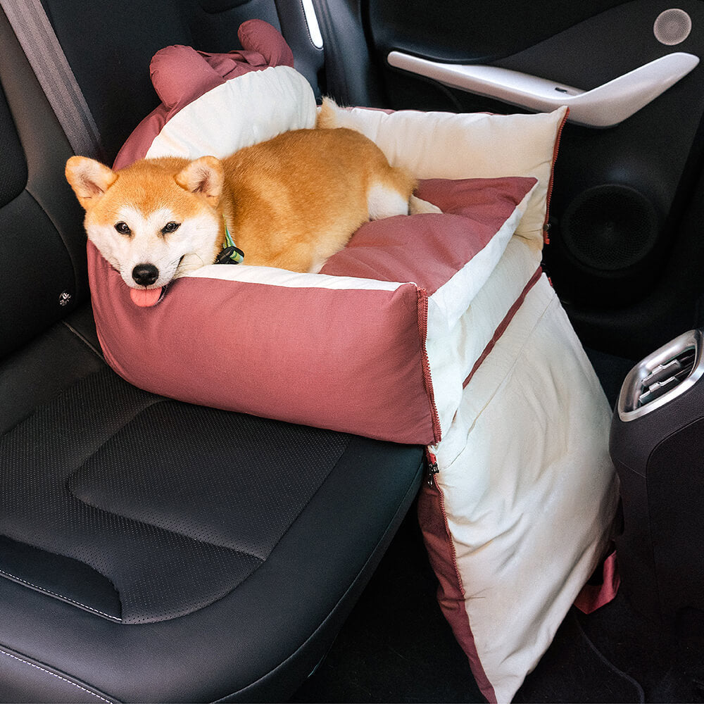 Bear Ears Pet Car Safety Bed Dog Car Seatbed