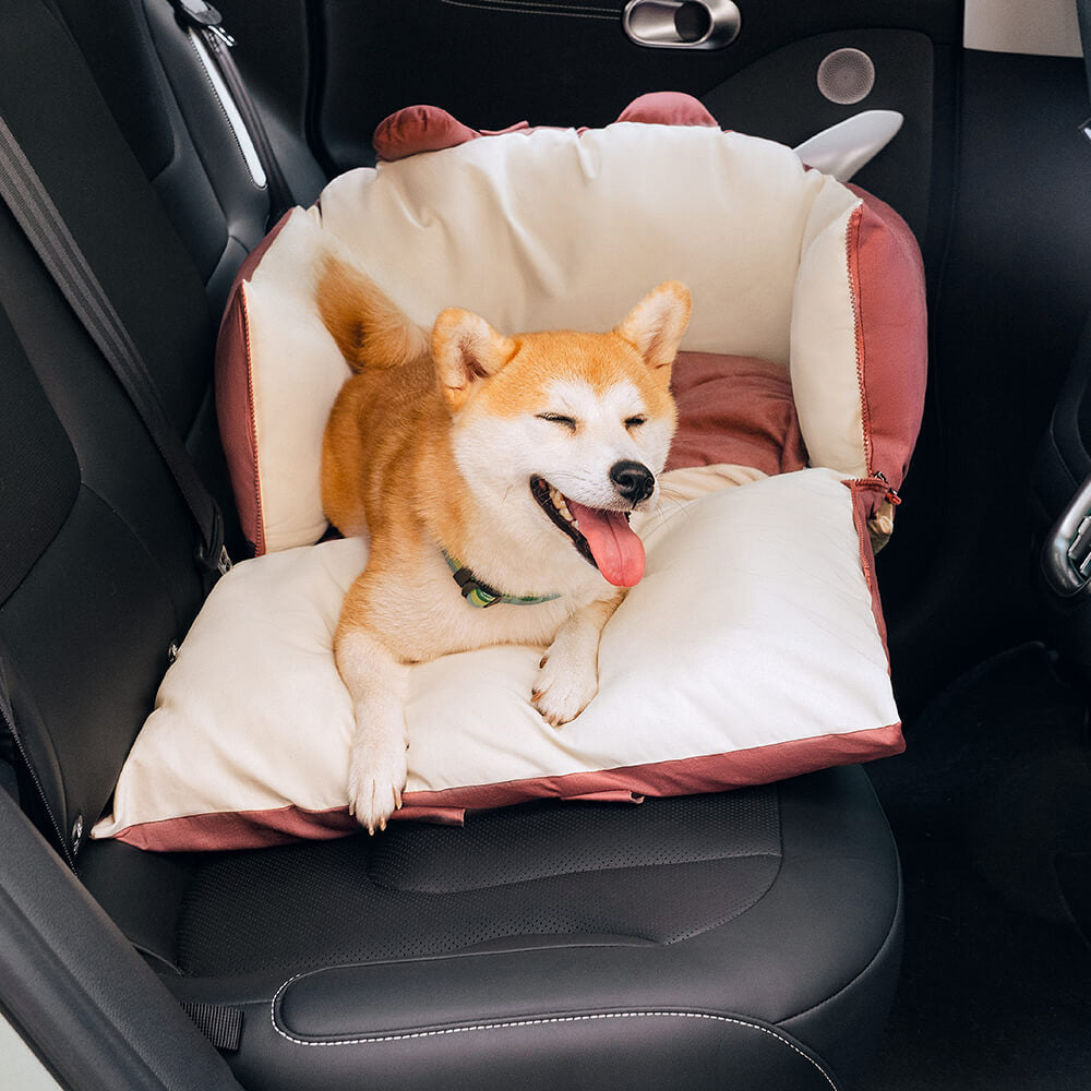 Bear Ears Pet Car Safety Bed Dog Car Seatbed