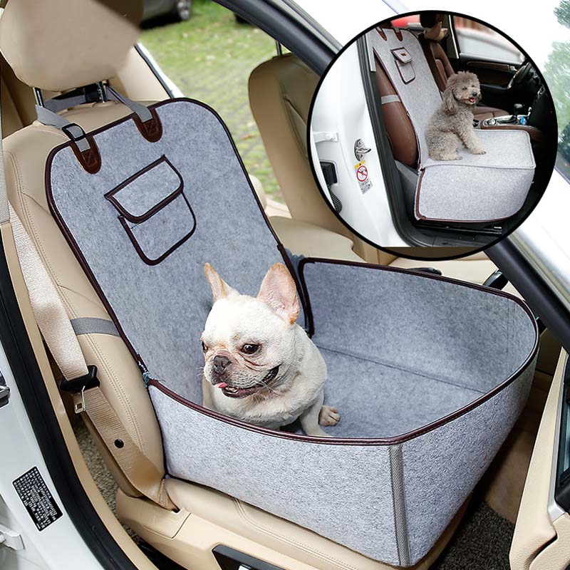 Nature Felt Fabric Dog Car Seat Cover Bed