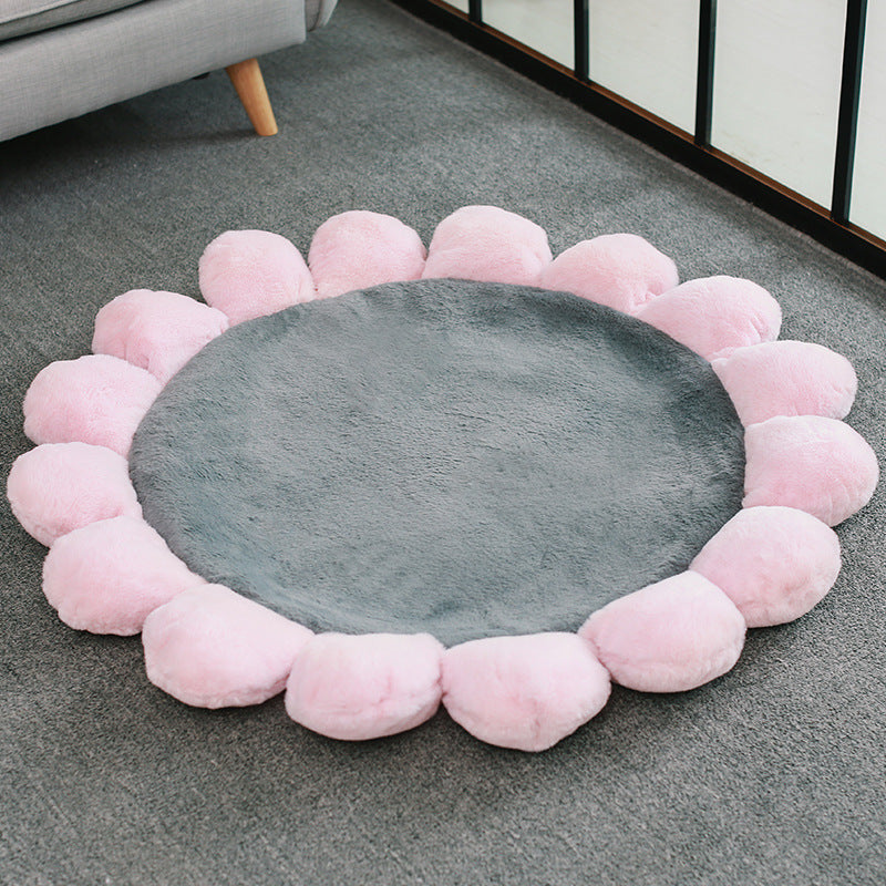 Colorful Sunflower Shape Human Pet Mat Dog Bed