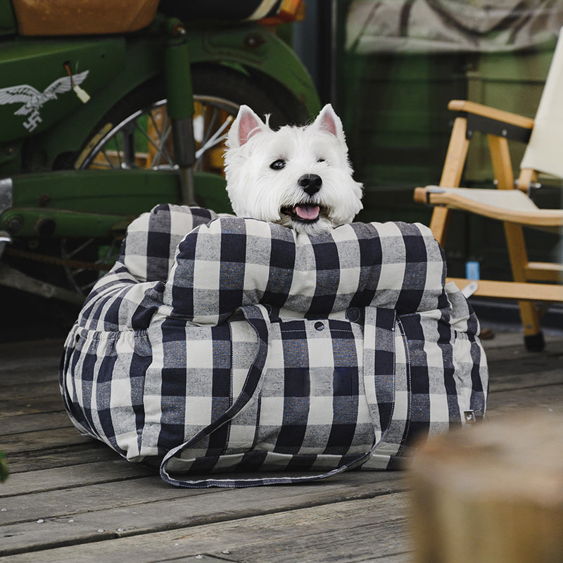 Portable Leisure Outing Pet Bolster Dog Car Seat Bed