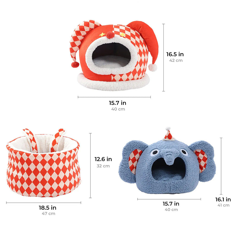 Circus Series Pet Bed Semi-Closed Cat Cave