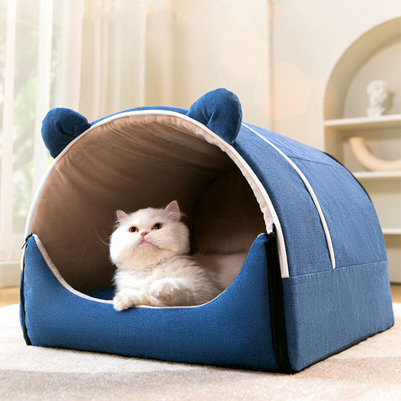 2 in 1 removable cute bear ears dog house