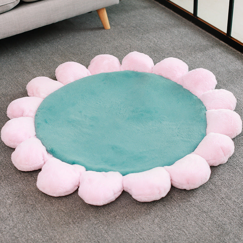 Colorful Sunflower Shape Human Pet Mat Dog Bed