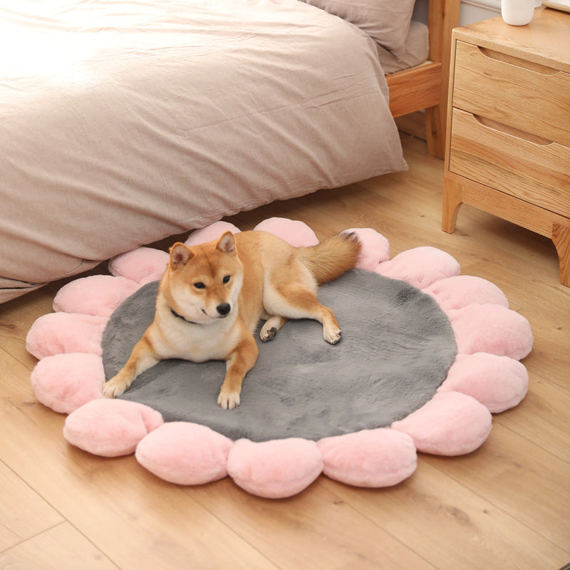 Colorful Sunflower Shape Human Pet Mat Dog Bed