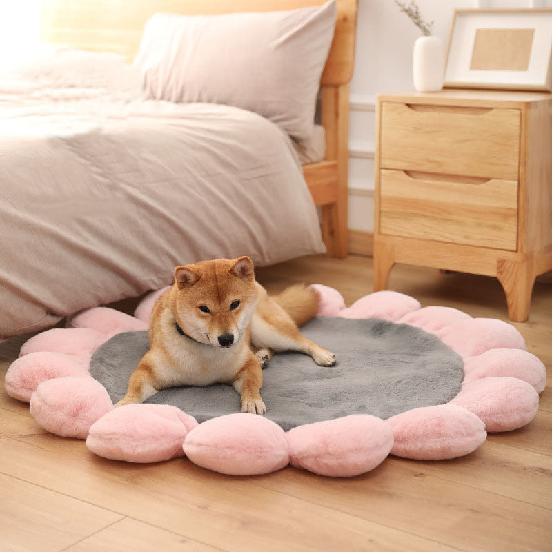 Colorful Sunflower Shape Human Pet Mat Dog Bed