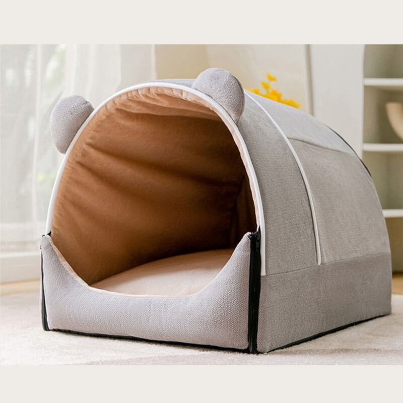 2 in 1 removable cute bear ears dog house