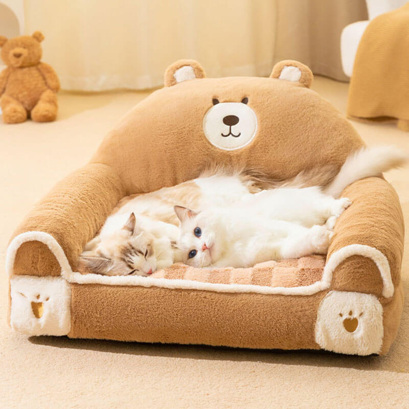 Comfortable Calming Pet Bed Adorable Dog & Cat Sofa Bed