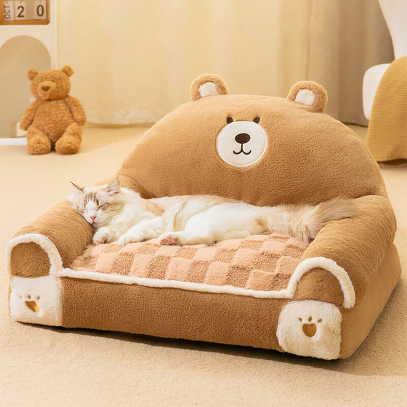 Comfortable Calming Pet Bed Adorable Dog & Cat Sofa Bed