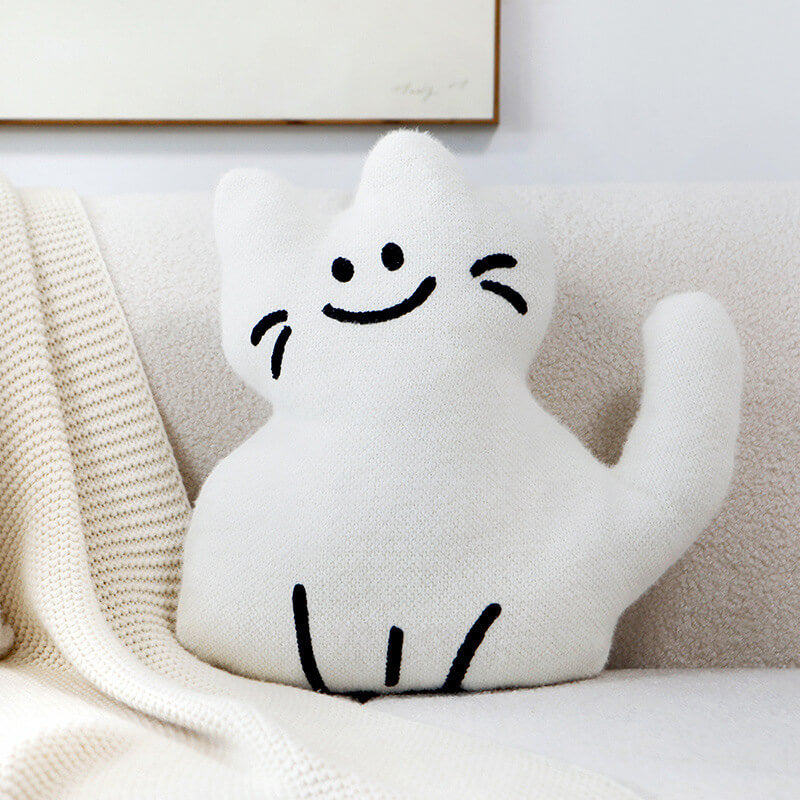 Cute Smiling Cat Shape Sofa Cushion