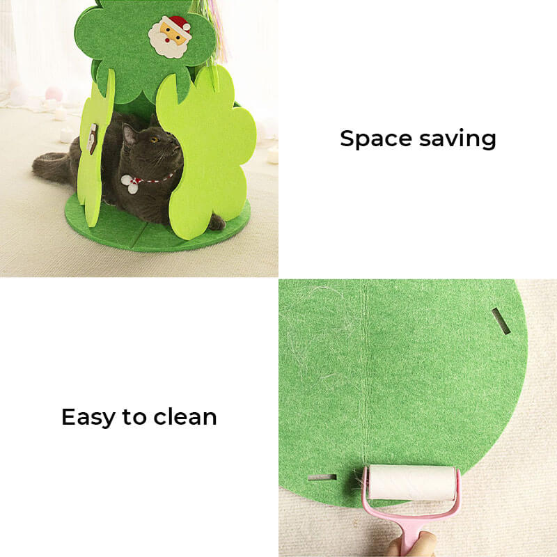 DIY Christmas Tree Cat Felt Bed Festive Decoration