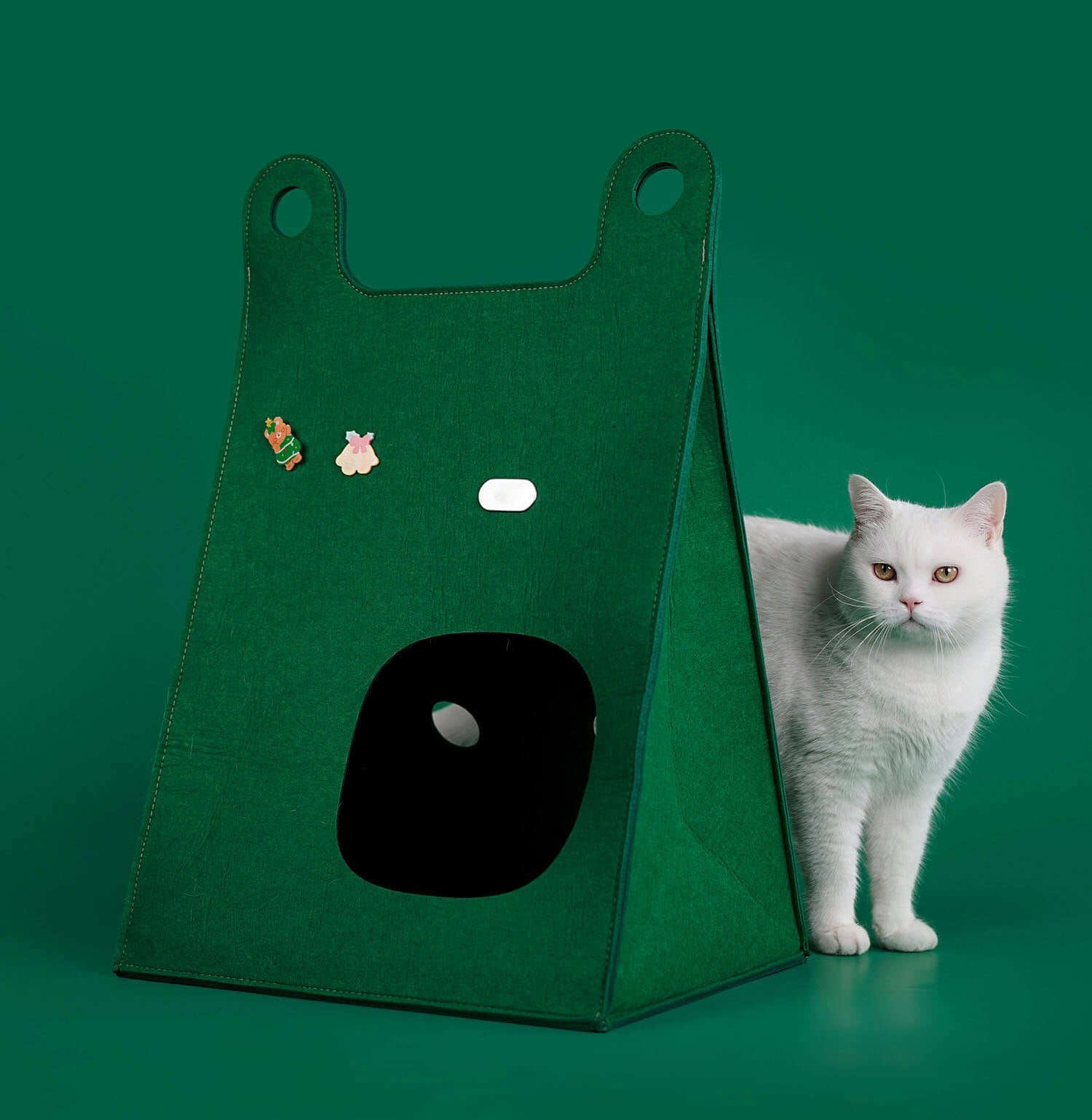 Foldable Felt Cat Hide & Seek Bag Cute Cat Nest