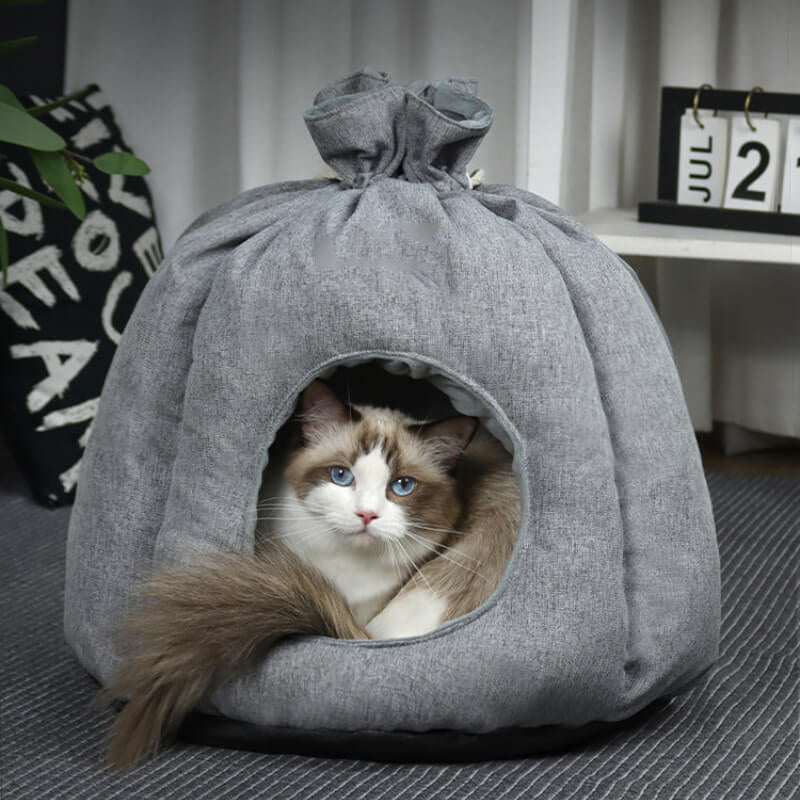 Funny Money Bag Enclosed Cat Cave