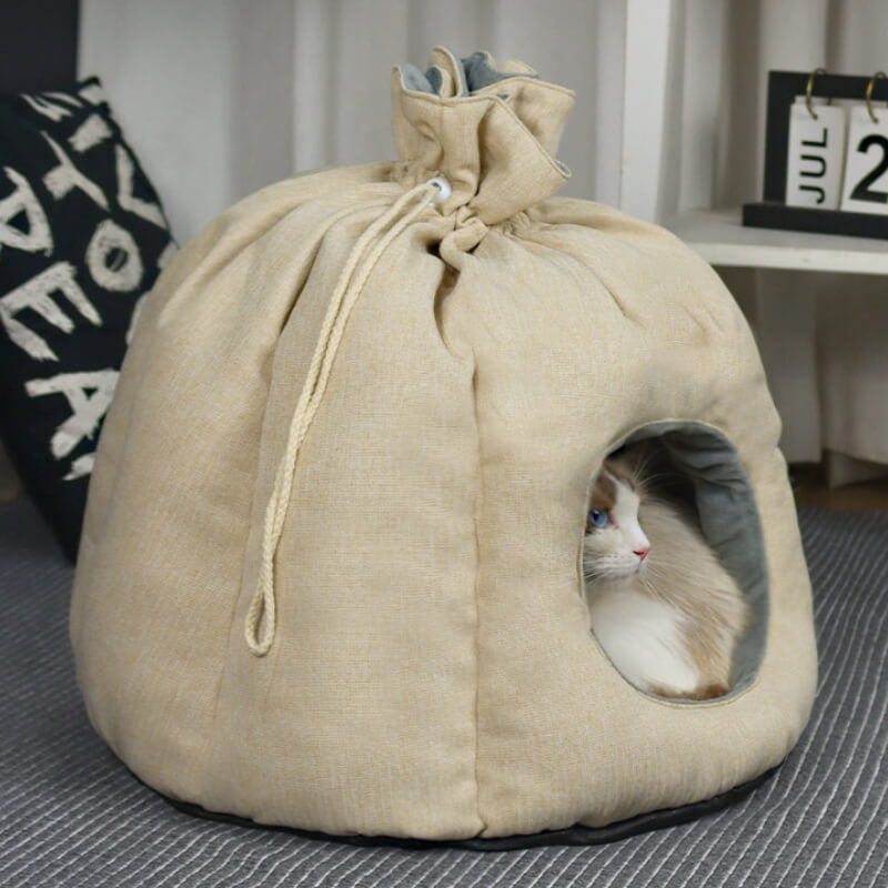 Funny Money Bag Enclosed Cat Cave