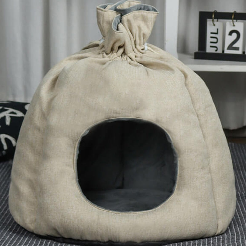 Funny Money Bag Enclosed Cat Cave