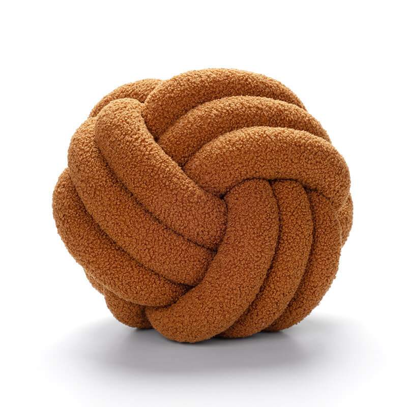 Knitted Fleece Knotted Ball Sofa Cushion