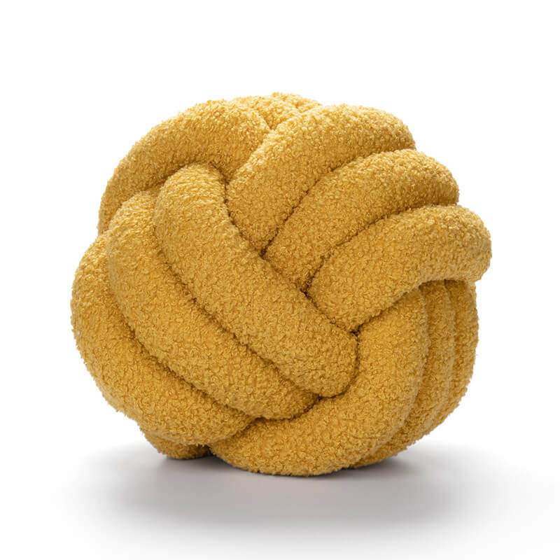 Knitted Fleece Knotted Ball Sofa Cushion