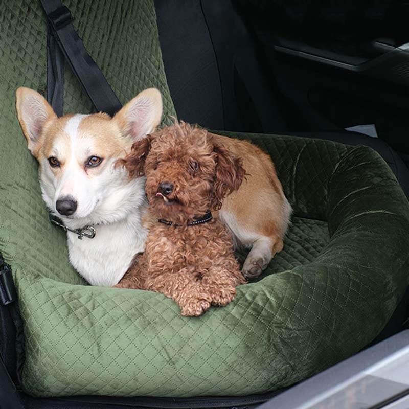 Large Soft Velvet Pet Travelling Bed Dog Car Seat