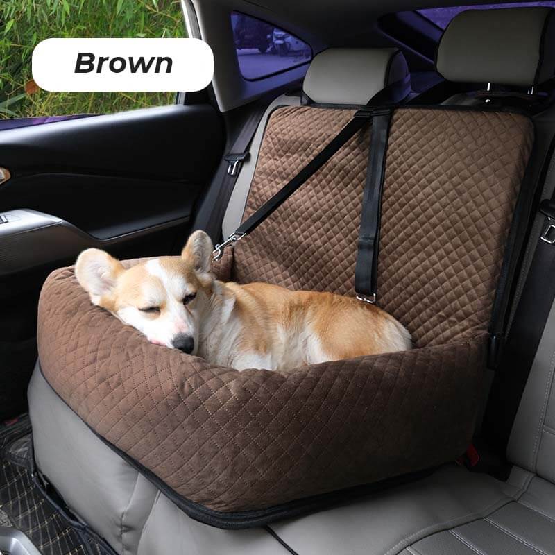 Large Soft Velvet Pet Travelling Bed Dog Car Seat