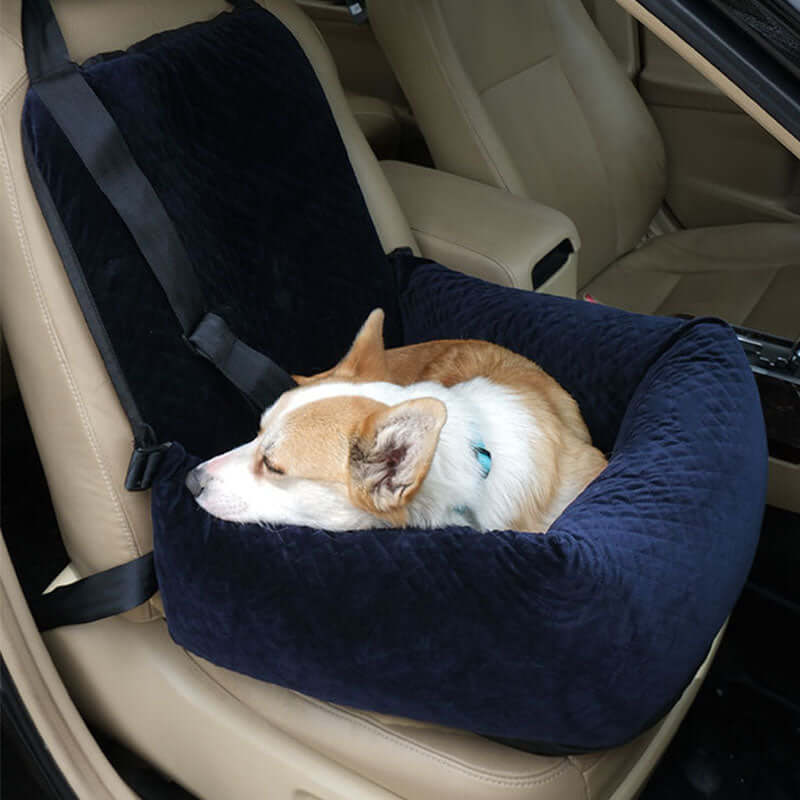 Large Soft Velvet Pet Travelling Bed Dog Car Seat