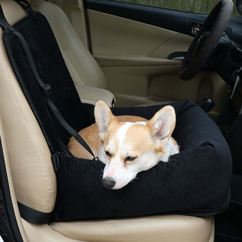 Large Soft Velvet Pet Travelling Bed Dog Car Seat