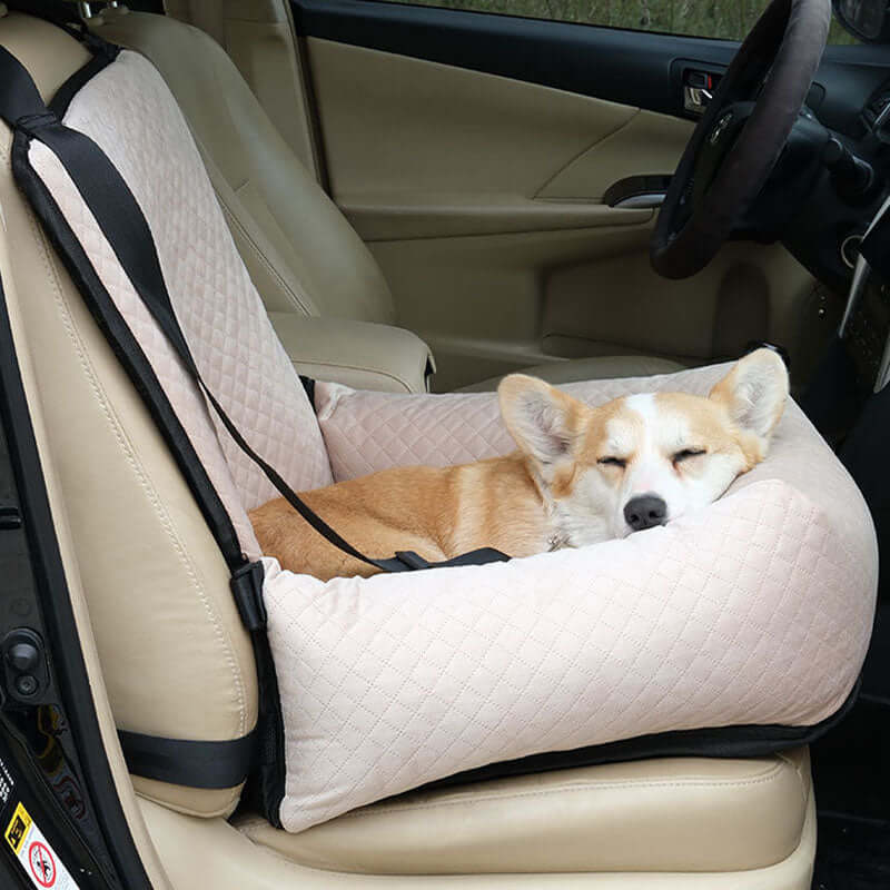 Large Soft Velvet Pet Travelling Bed Dog Car Seat