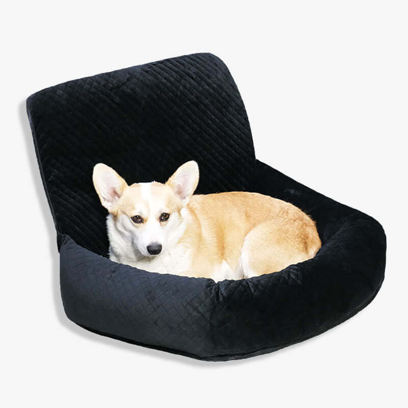 Large Soft Velvet Pet Travelling Bed Dog Car Seat