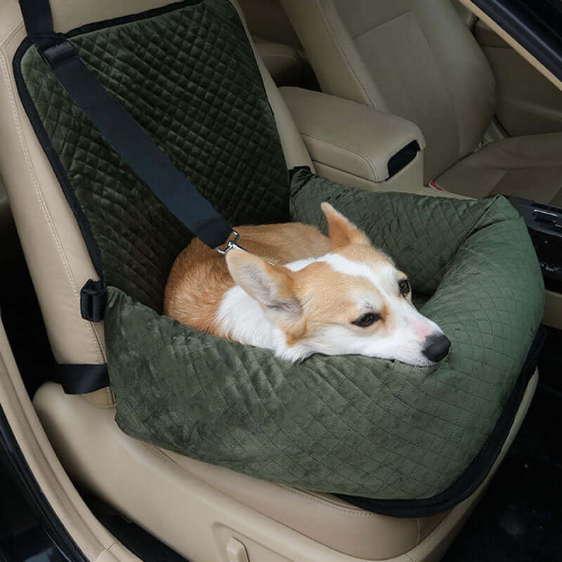 Large Soft Velvet Pet Travelling Bed Dog Car Seat