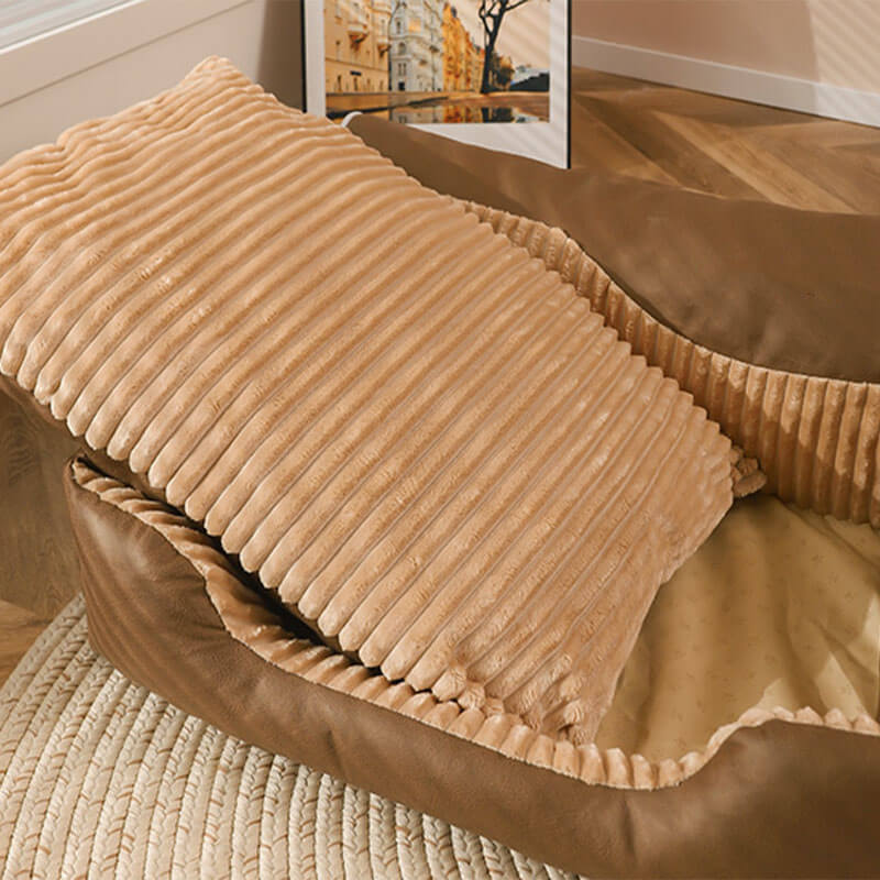 Large Warm Removable Dog Backrest Bed for All Seasons