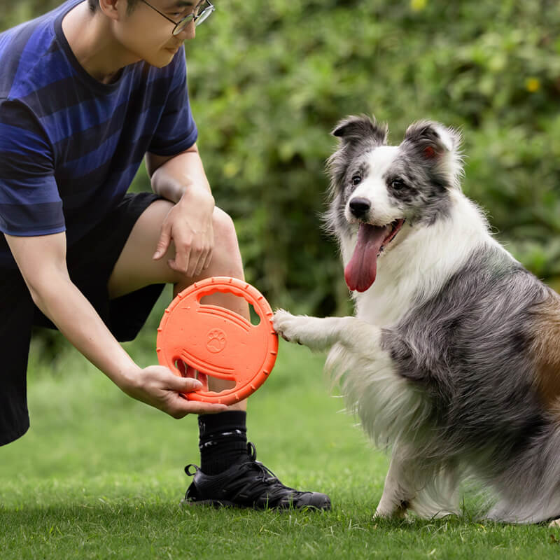 Steering Wheel Rubber Throw Toy Interactive Dog Flying Disc