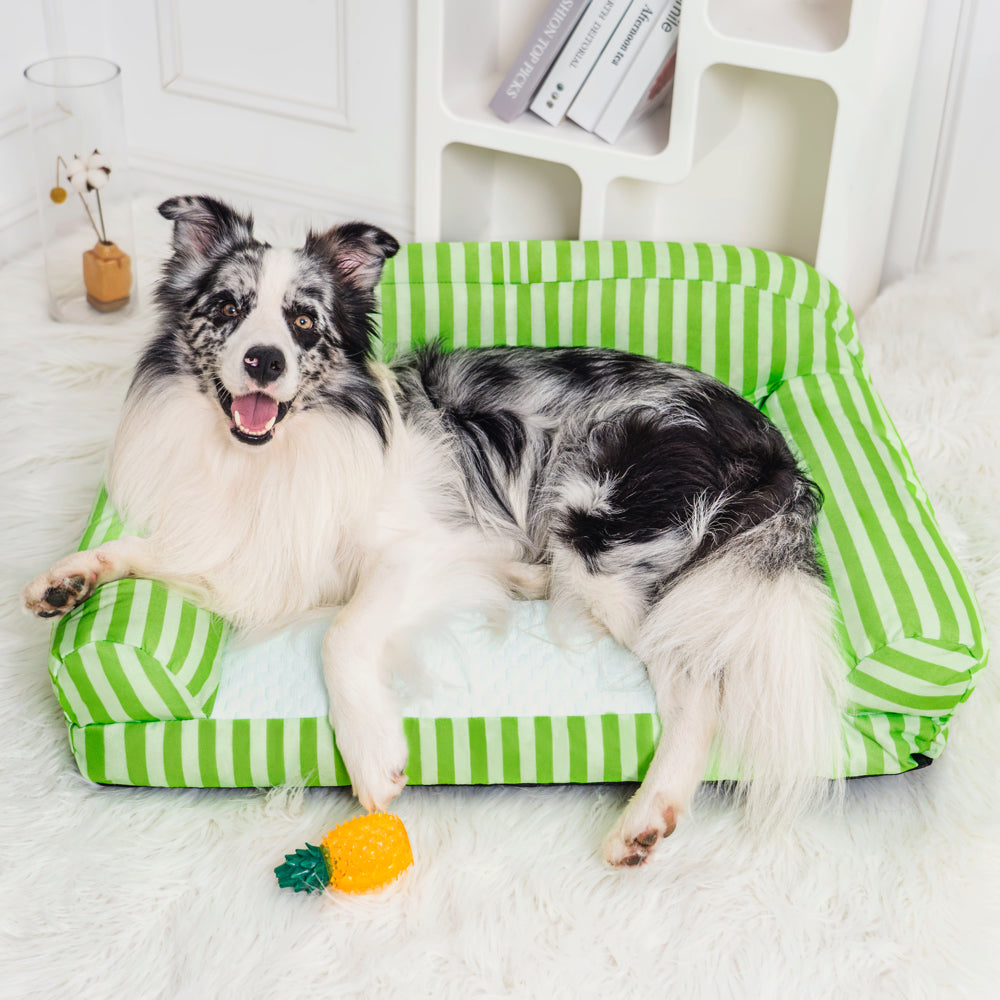 Stripe Pet Cooling Bed Dog Sofa Bed