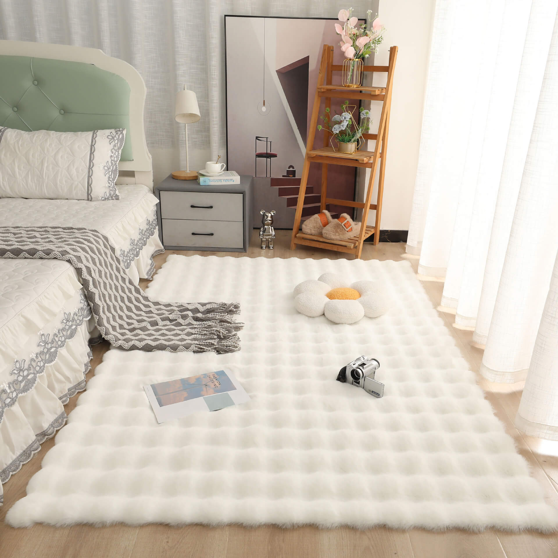 Ultra-Soft Fluffy Plush Non-Slip Rug Pet Mat