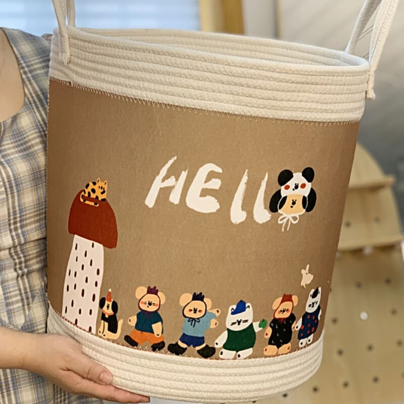 Versatile Felt Fabric Toy Storage Basket