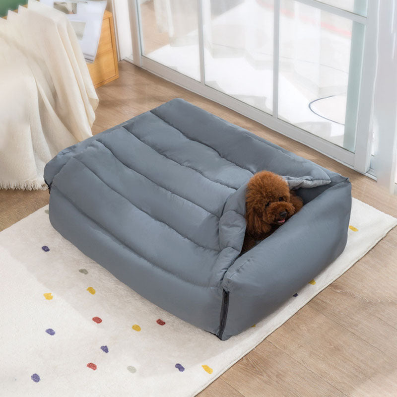 2 in 1 Warm Comfortable Covered Cat & Dog Bed