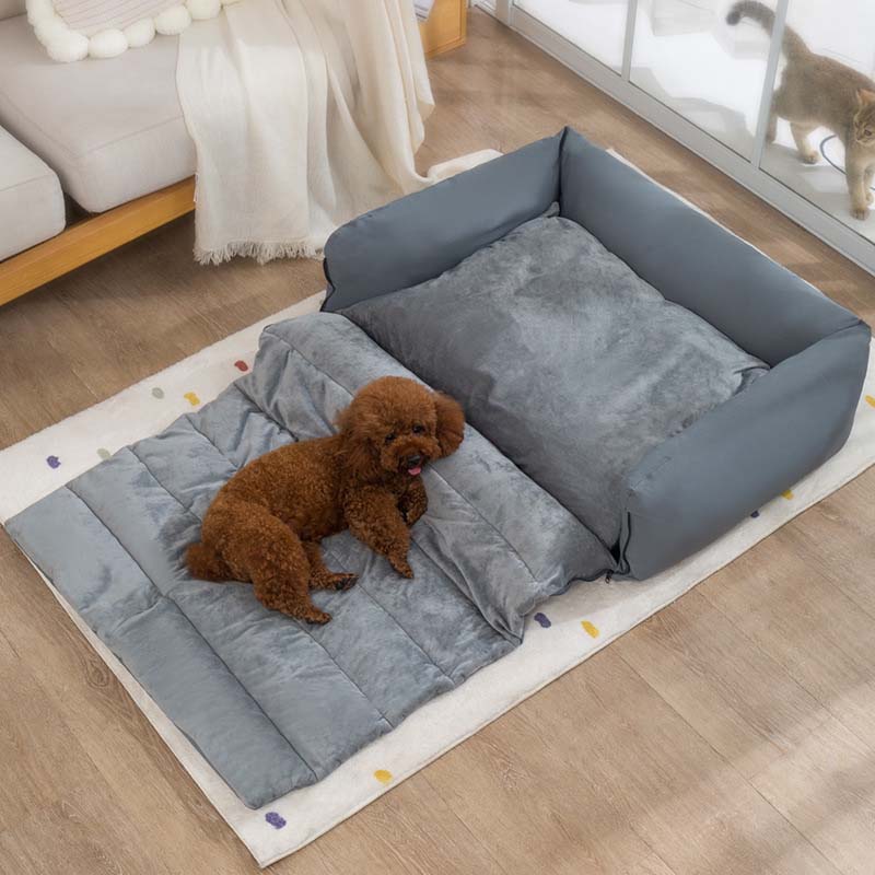 2 in 1 Warm Comfortable Covered Cat & Dog Bed