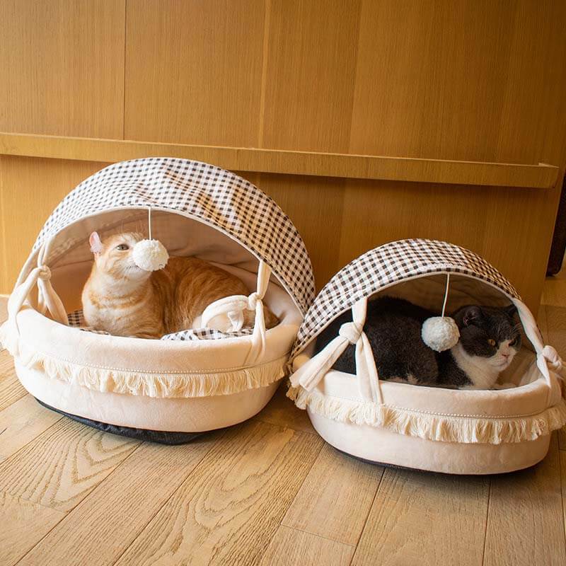 Adorable Cradle Semi-Closed Cat Bed