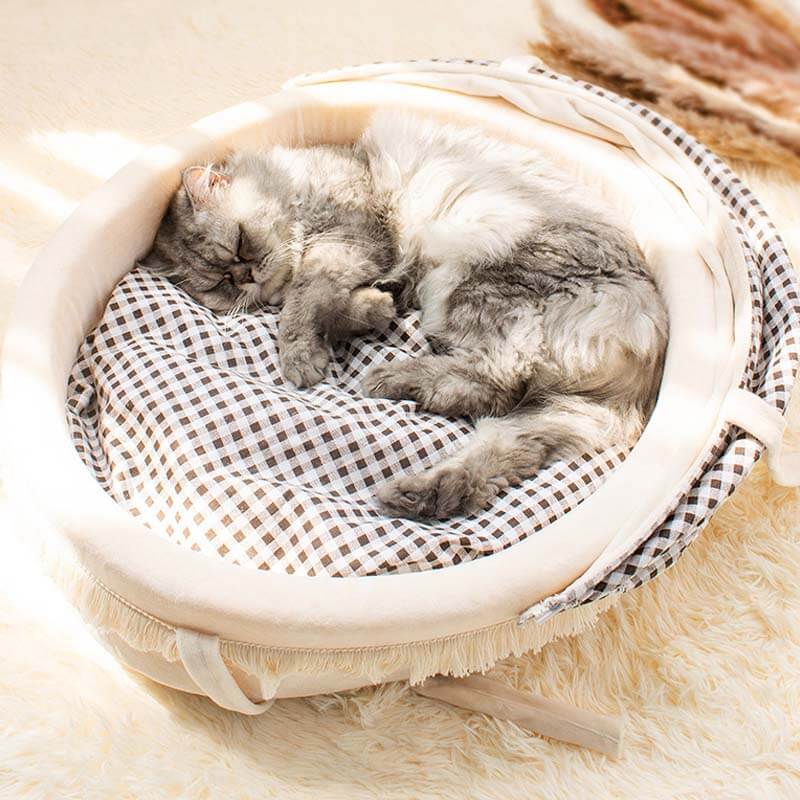 Adorable Cradle Semi-Closed Cat Bed