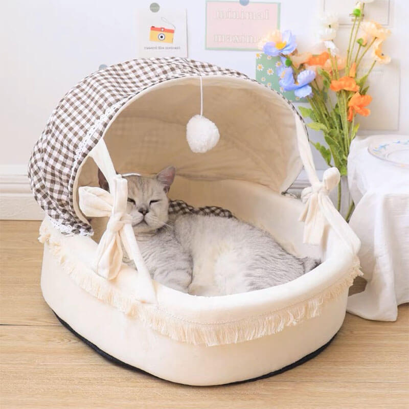 Adorable Cradle Semi-Closed Cat Bed