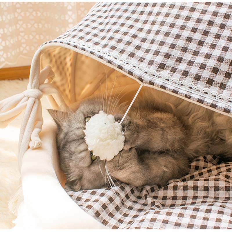 Adorable Cradle Semi-Closed Cat Bed