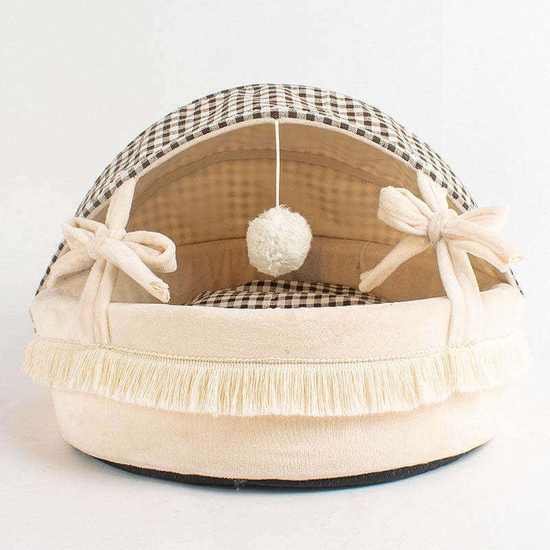 Adorable Cradle Semi-Closed Cat Bed