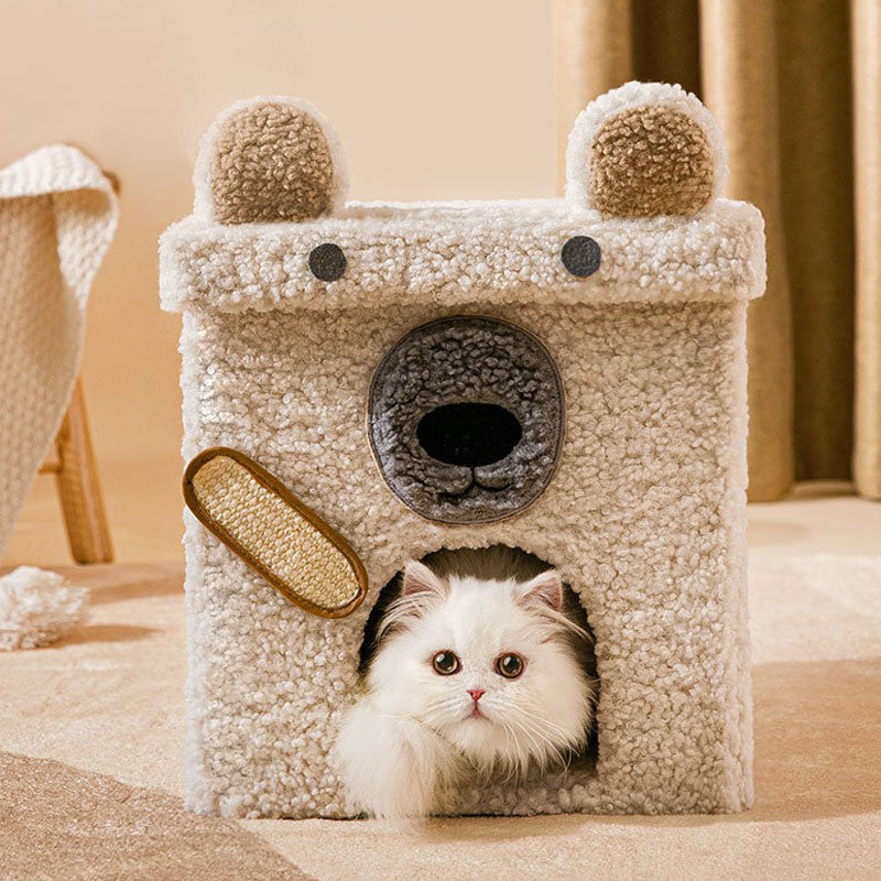 Animal Series Foldable Soft Den Cat Bed Cat House