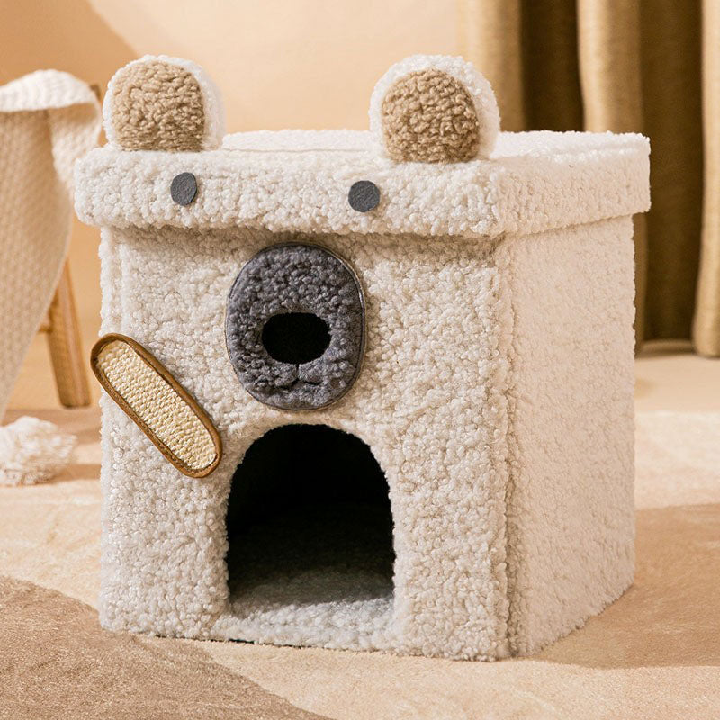 Animal Series Foldable Soft Den Cat Bed Cat House