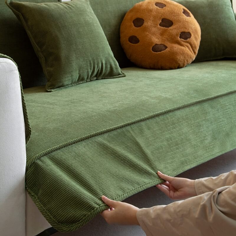 Chic Cord Sofa Protector Anti-Slip Couch Cover