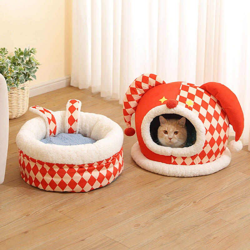 Circus Series Pet Bed Semi-Closed Cat Cave