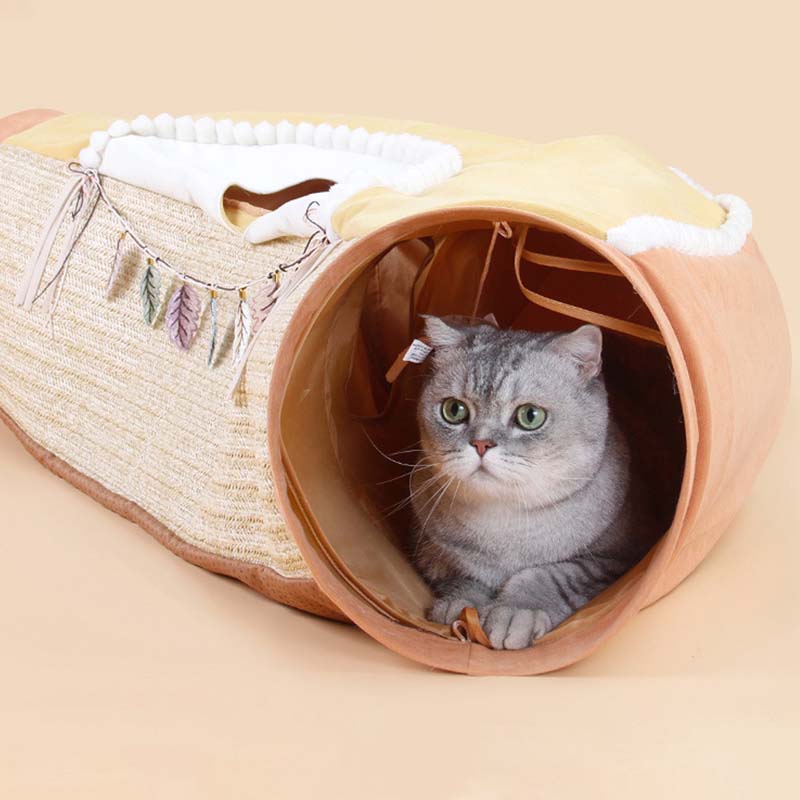 Collapsible Cat Tunnel Play Bed