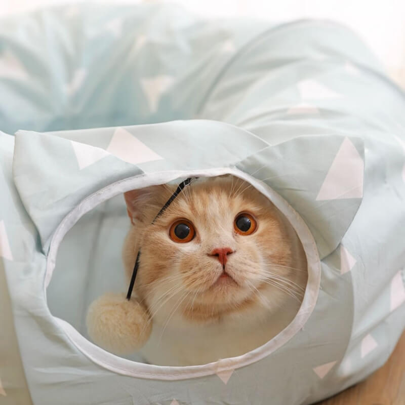 Cool Breathable Folding Cat Tunnel Bed