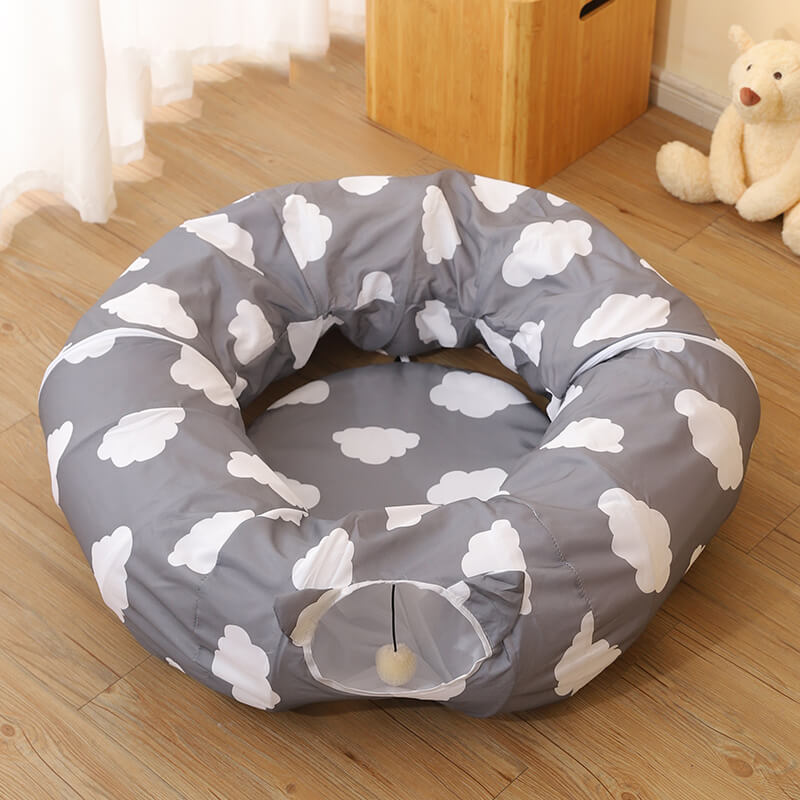 Cool Breathable Folding Cat Tunnel Bed