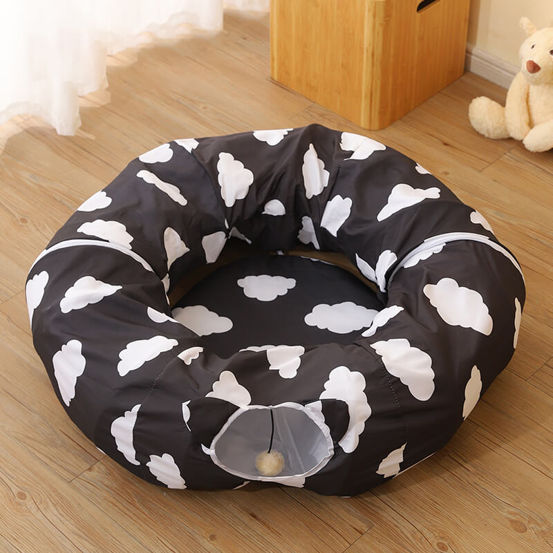 Cool Breathable Folding Cat Tunnel Bed