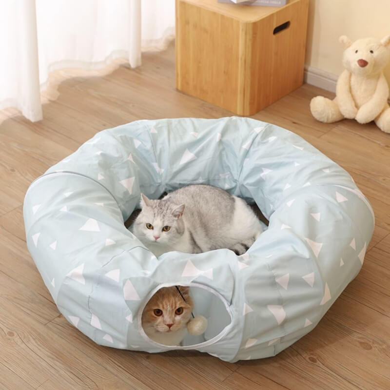 Cool Breathable Folding Cat Tunnel Bed